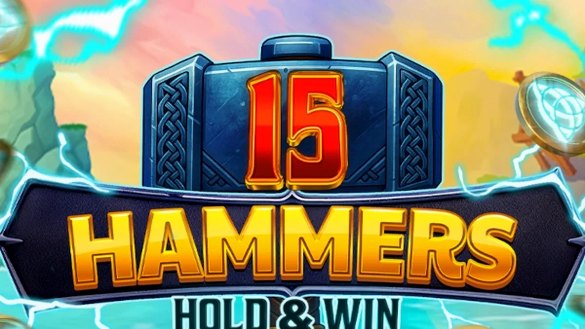 Tampilan antarmuka permainan slot 15 Hammers: Hold & Win